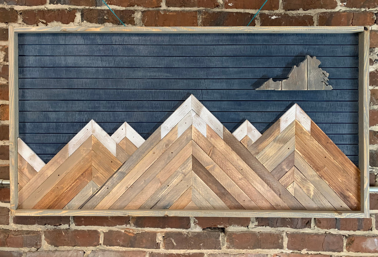 Rustic State Design Wood Mountain Art - Mountain Wood Wall Decor - Rustic Decor - Rustic Artwork - Rustic Mountain Wall Art