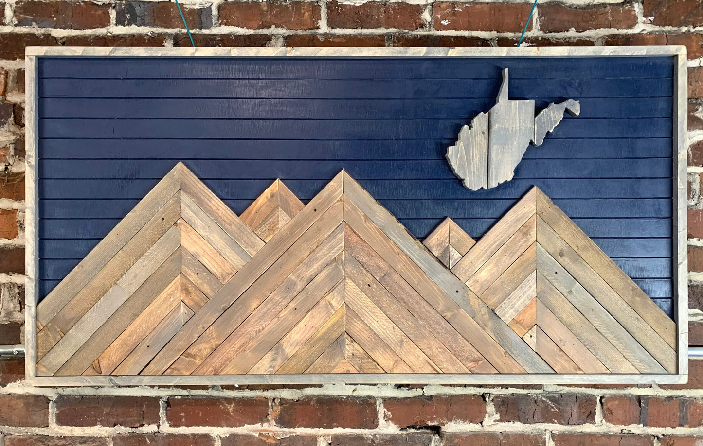 Rustic State Design Wood Mountain Art - Mountain Wood Wall Decor - Rustic Decor - Rustic Artwork - Rustic Mountain Wall Art