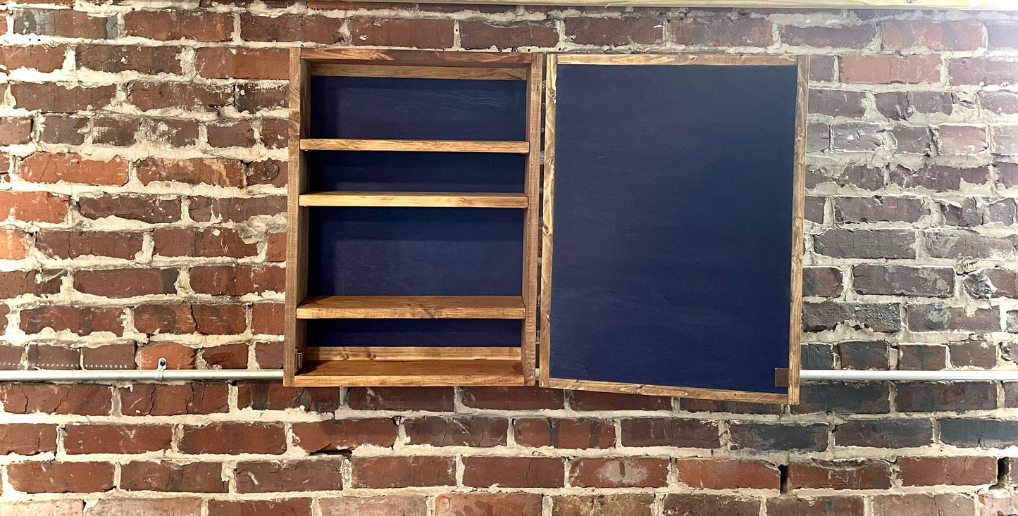 Rustic Cabinet 17”x20”or 24”x18”- (Single Door) Lighthouse Art - Bathroom Cabinet-Liquor Cabinet - Rustic Cabinet - Medicine Cabinet