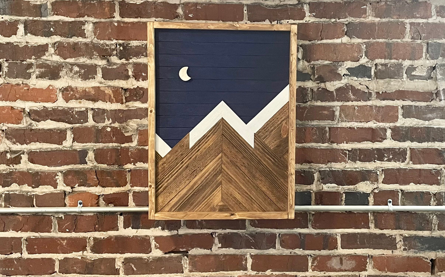 Rustic Mountain Cabinet 17”x20”or 24”x18”- (Single Door) Navy Mountain Art - Bathroom Art - Medicine Cabinet-Liquor Cabinet - Rustic Cabinet