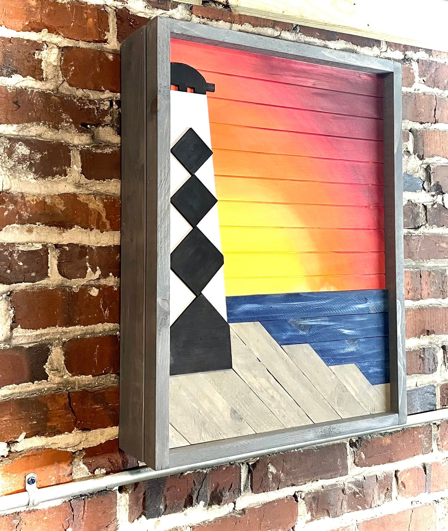 Rustic Cabinet 17”x20”or 24”x18”- (Single Door) Lighthouse Art - Bathroom Cabinet-Liquor Cabinet - Rustic Cabinet - Medicine Cabinet