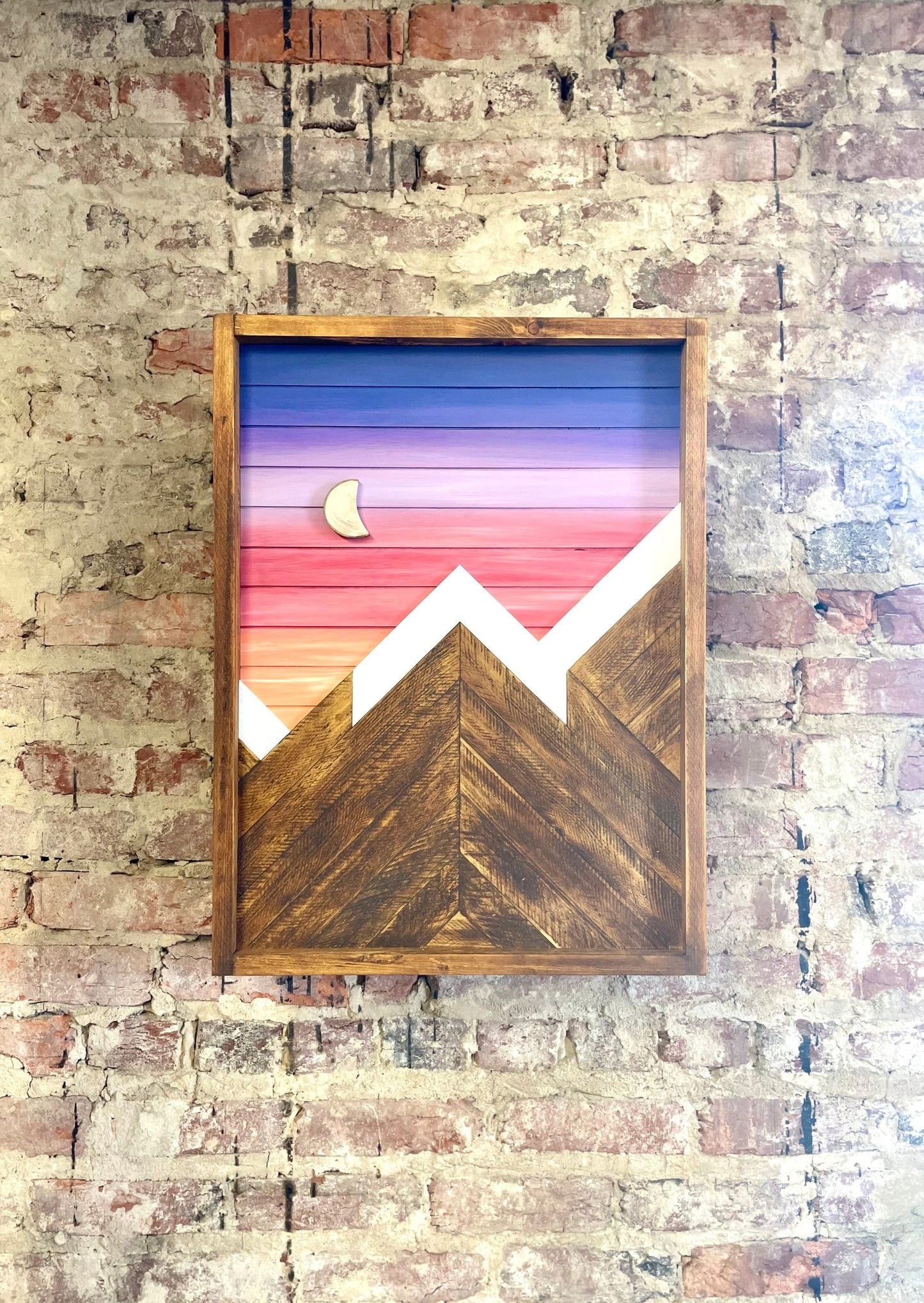 Rustic Mountain Cabinet 17”x20”or 24”x18”- (Single Door) Sunset Mountain Art - Bathroom Cabinet-Liquor Cabinet - Rustic Cabinet - Medicine