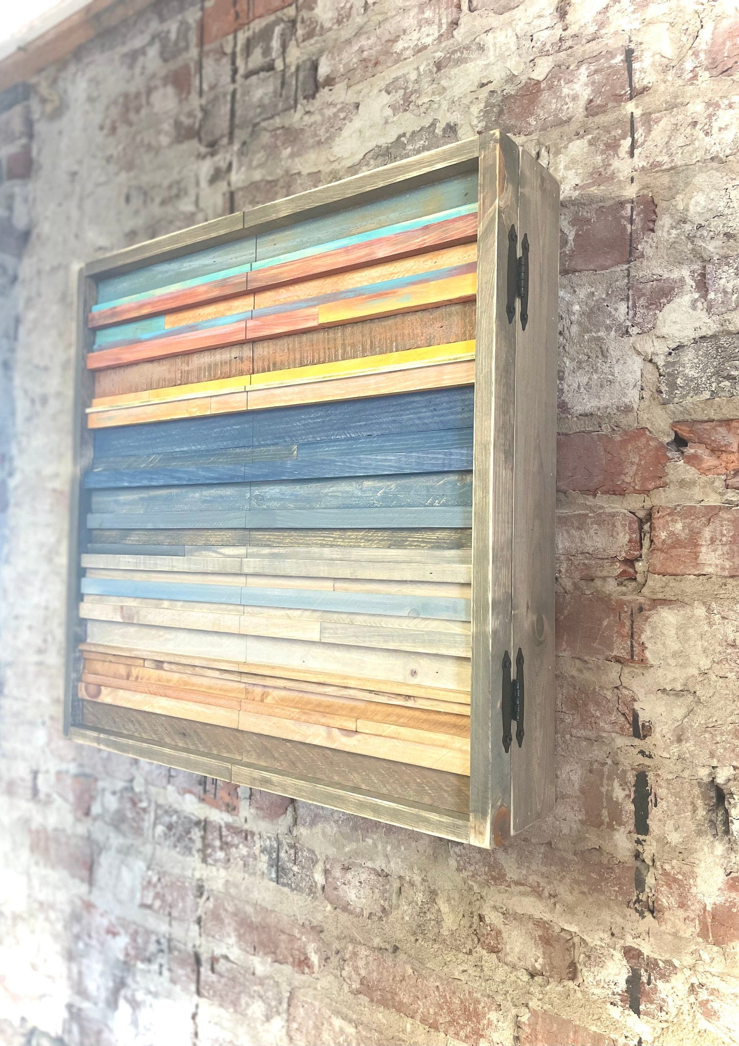 Rustic Dartboard Cabinet 24”x24” - Rustic Coastal Design- Rustic Cabinet - Gameroom Art - Wall Decor - Modern art - Modern dartboard cabinet