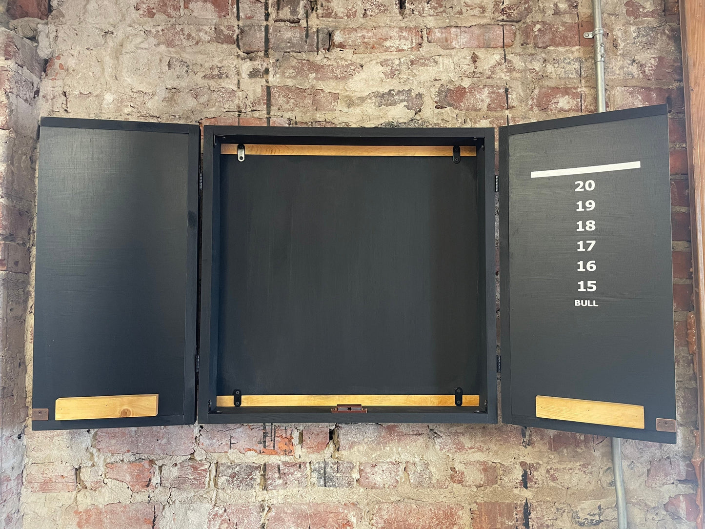 Rustic Dartboard Cabinet 24”x24” - Rustic Chevron Design- Rustic Cabinet - Gameroom Art - Wall Decor - Modern art - Modern dartboard cabinet