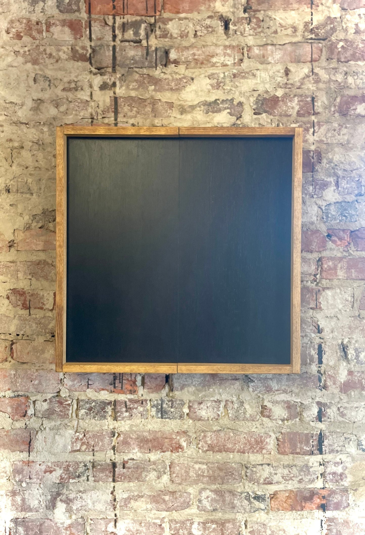 Rustic Dartboard Cabinet - Rustic Black Front-No Front Design 24”x24” - Rustic Cabinet - Game Room / Man Cave Art - Wall Decor - Cabinet