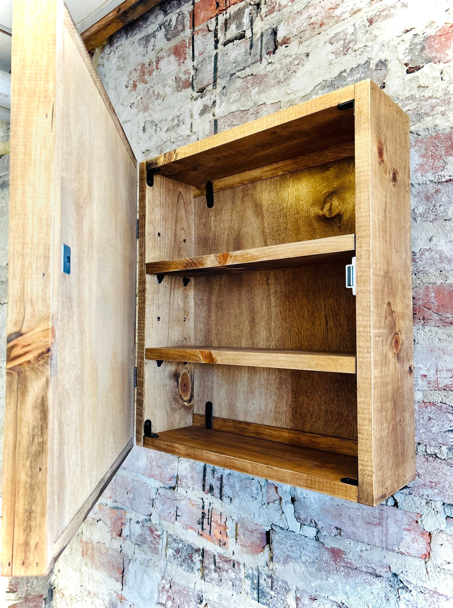 Rustic Mountain Cabinet 17”x20”or 24”x18”- (Single Door) Navy Mountain Art - Bathroom Art - Medicine Cabinet-Liquor Cabinet - Rustic Cabinet