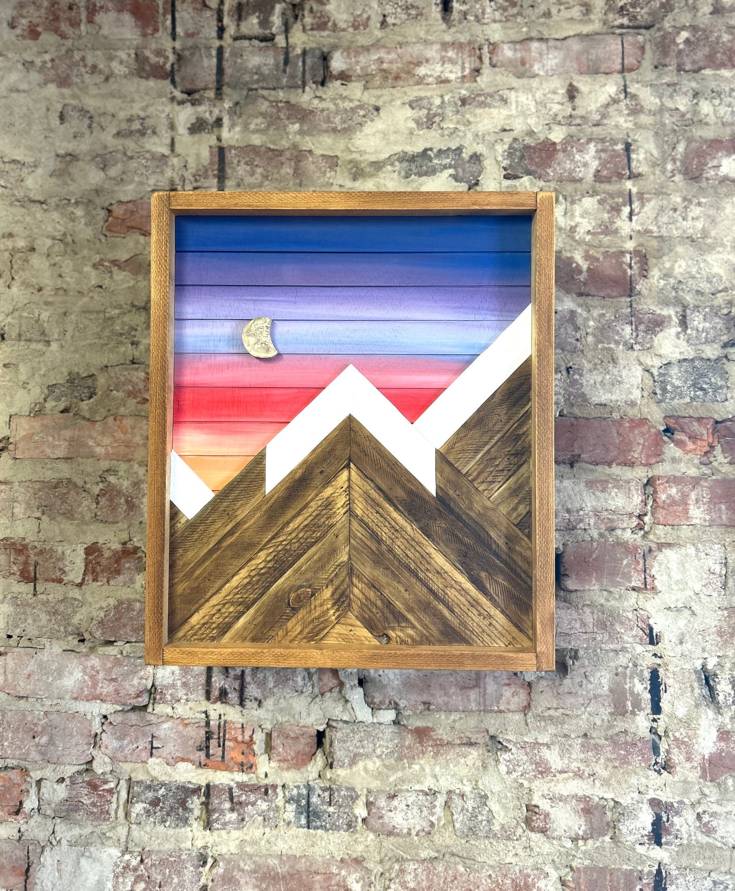 Rustic Mountain Cabinet 17”x20”or 24”x18”- (Single Door) Sunset Mountain Art - Bathroom Cabinet-Liquor Cabinet - Rustic Cabinet - Medicine