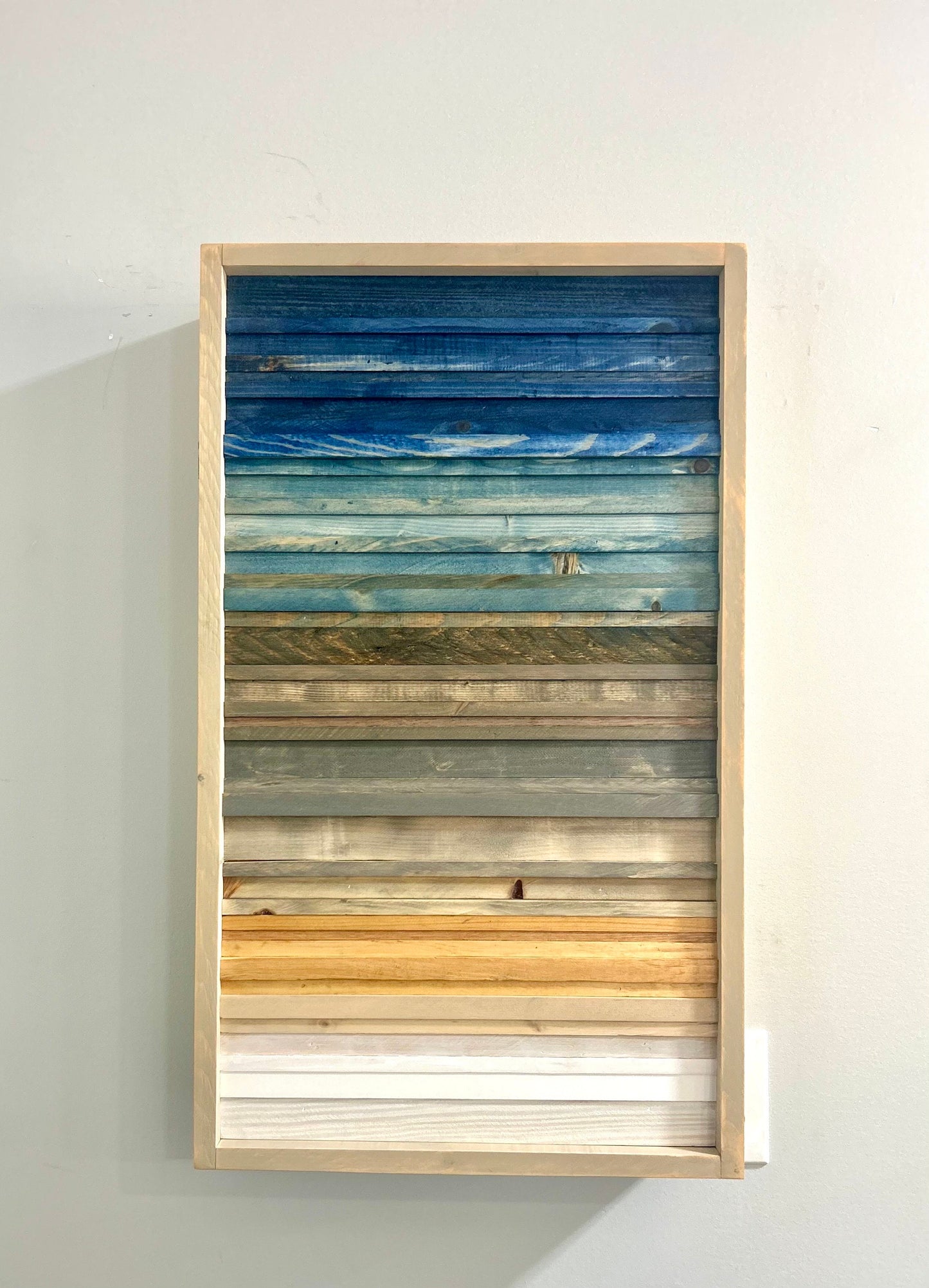 Rustic Cabinet (Single Door) - Multiple Sizes - Navy Coastal- Beige trim -Bathroom Cabinet-Medicine Cabinet-Liquor Cabinet - Rustic Cabinet