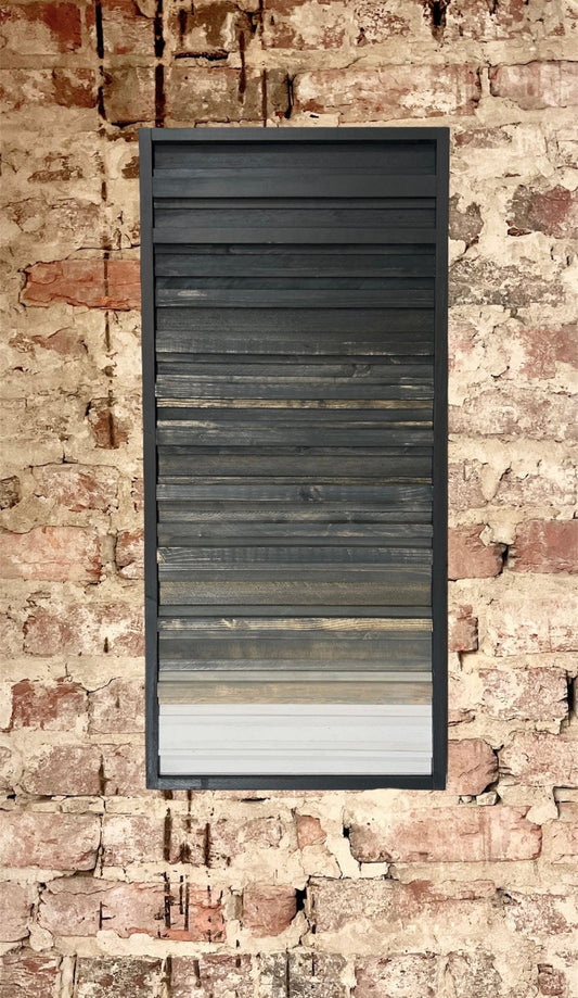 Rustic Electrical Panel Cover (NO Hinges) - Black Ombré - Black trim -Breaker Box Panel Cover - Wall Decor - Modern art