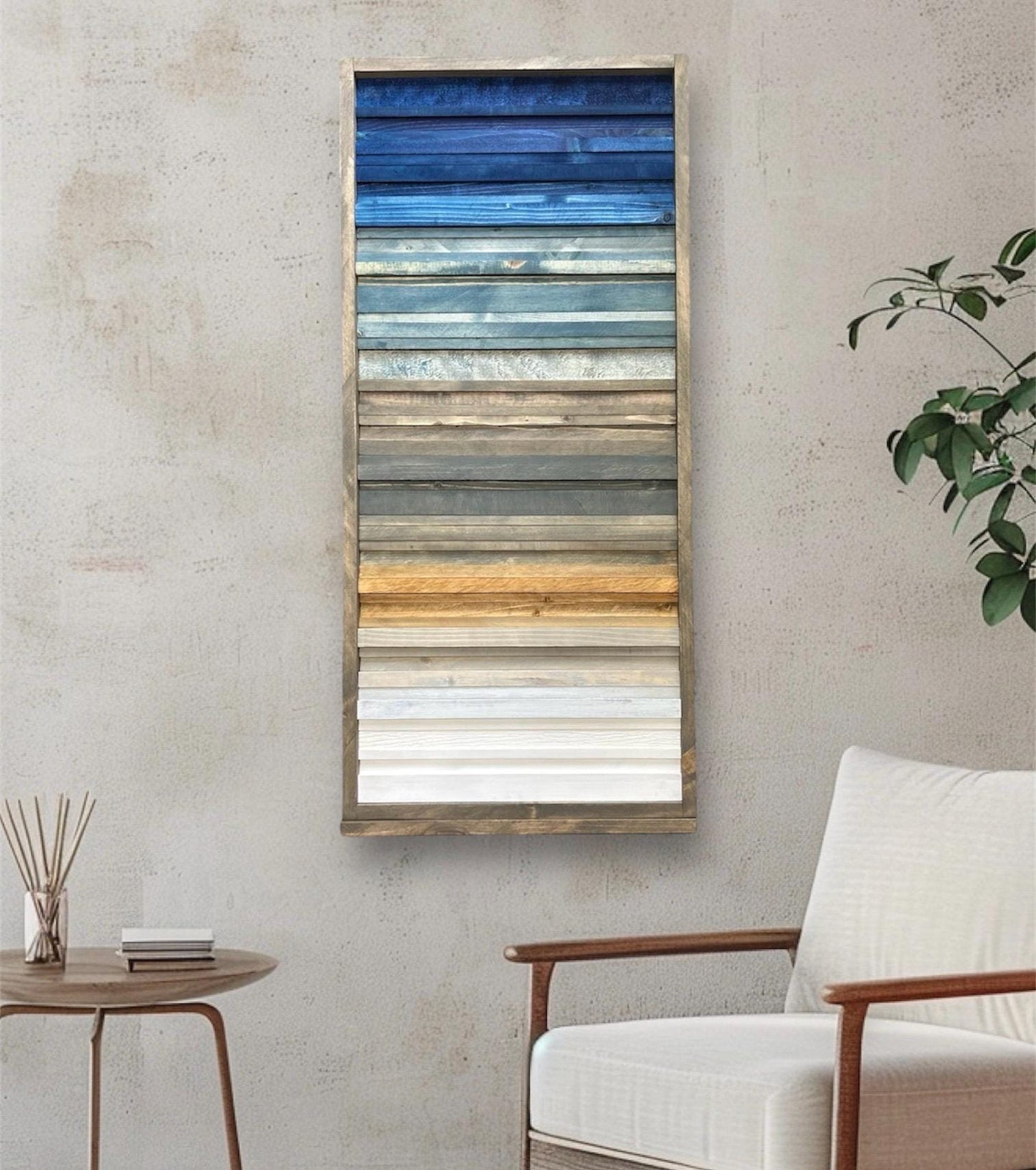 Rustic Electrical Panel Cover - Rustic Navy Coastal Art Design- Custom Sizes Available -Breaker Box Panel Cover - Wall Decor - Modern art