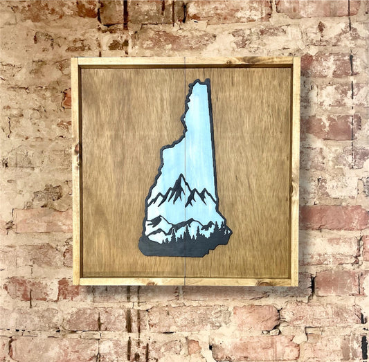 Electronic Dartboard Cabinet - Rustic State Outline Art  33”x26” - Rustic Cabinet - Game Room / Man Cave Art -Wall Decor - Dartboard Case