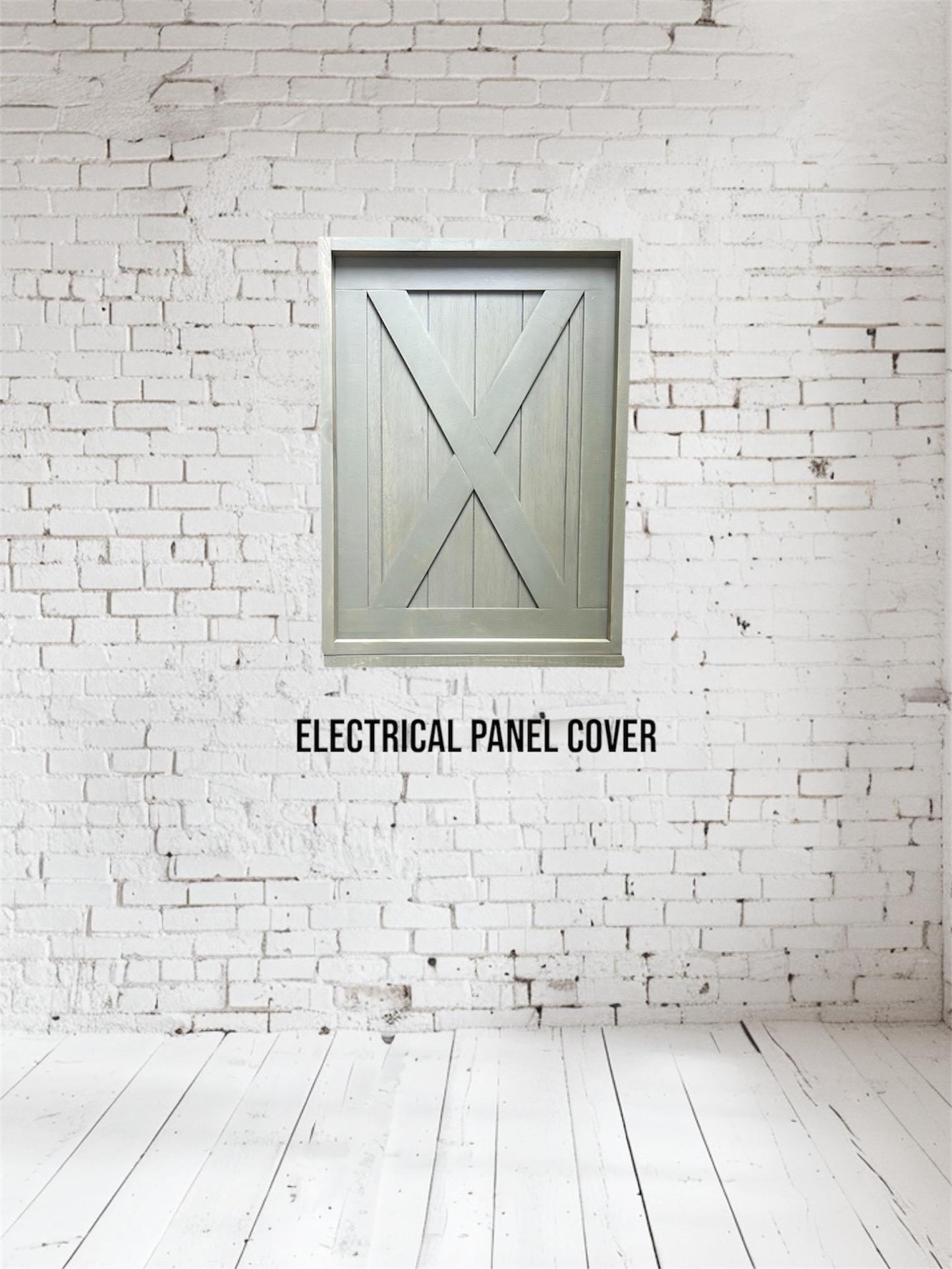 Rustic Electrical Panel Cover - Barn Door Art Design- Custom Sizes Available -Breaker Box Panel Cover - Wall Decor - Modern art