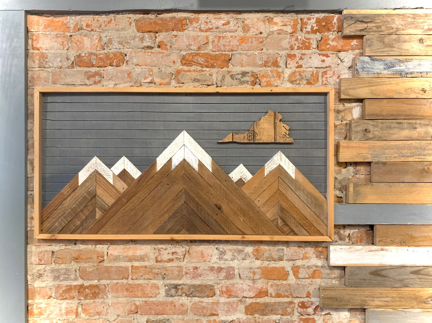 Rustic State Design Wood Mountain Art - Mountain Wood Wall Decor - Rustic Decor - Rustic Artwork - Rustic Mountain Wall Art