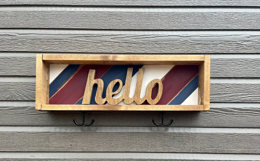 Towel/Coat/Key Rack- Rustic Towel Rack - Rustic Decor - Rustic Key Holder- Entry Organizer -Handmade Coat Organizer-Wall Mount Coat Hanger